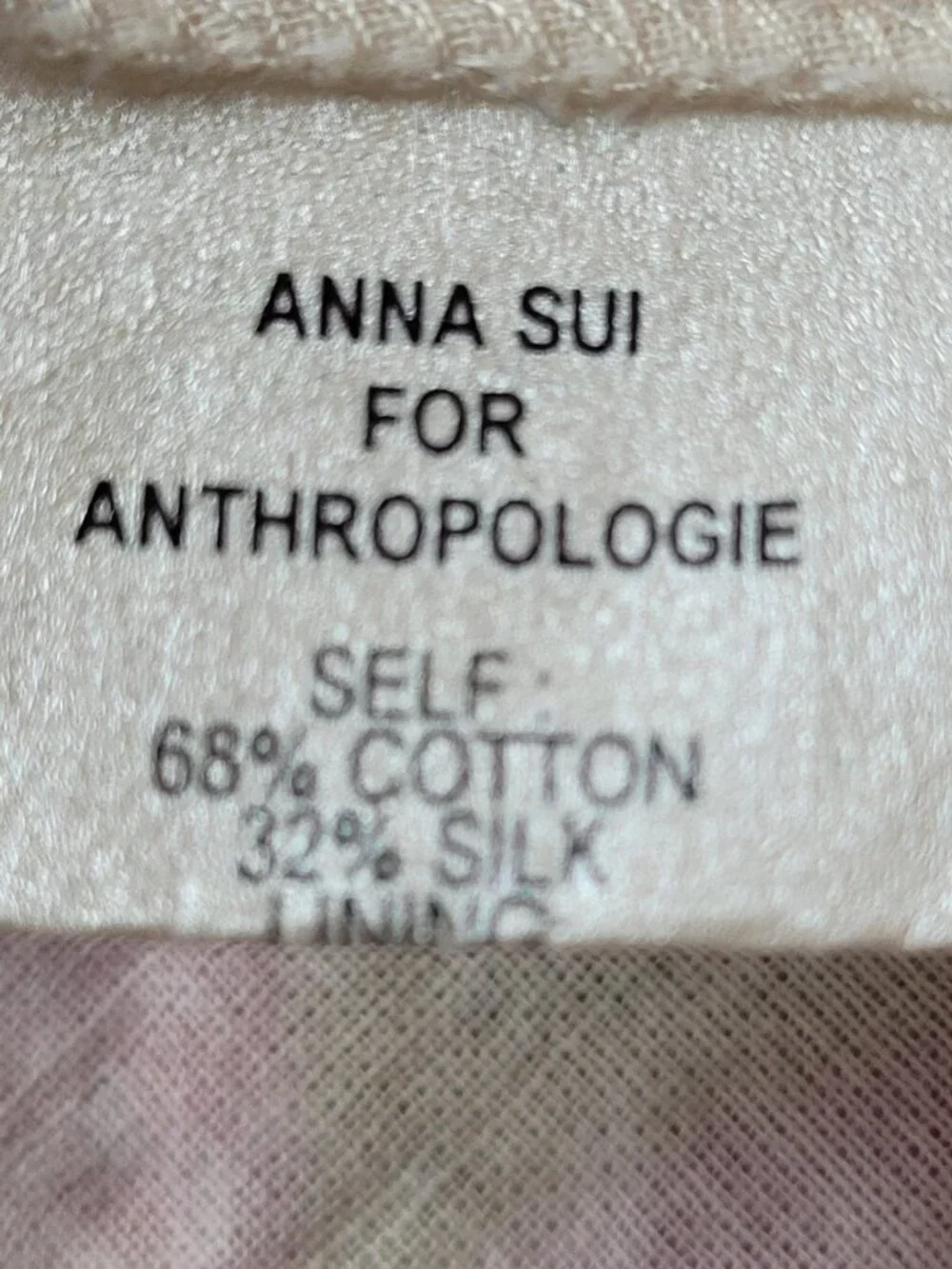 Vintage Y2K Ana Sui for Anthropologie Cotton and Silk Tank Top Size 4 - Picture 4 of 11